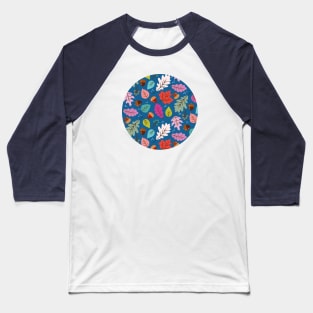 Colorful autumn leaves and acorns Baseball T-Shirt